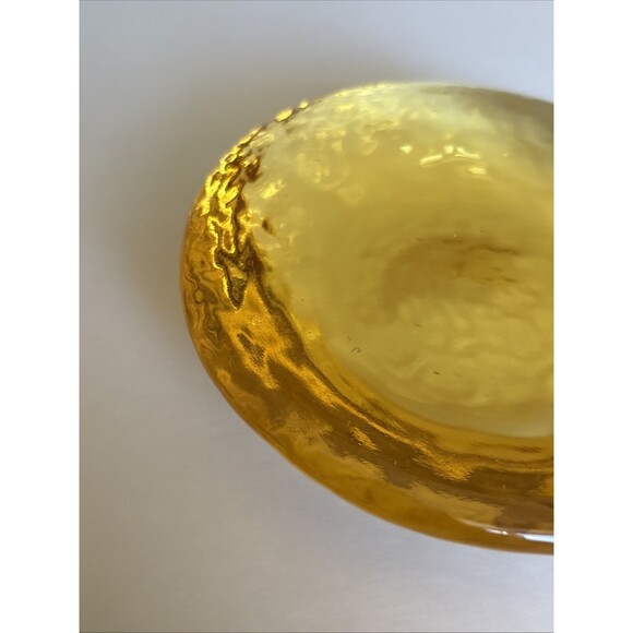 EUC Fire and Light Recycled Glass Citrus Yellow Pillar Candle Pedestal Base 4.25 - Picture 4 of 10
